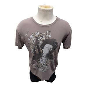 Jimi Hendrix Psychedelic Tee (Rock & Roll HOF Museum, Size L, 22x29)